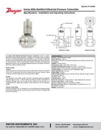 Thumbnail of document Manual - 655A 316 Wet/Wet Differential Pressure Transmitter